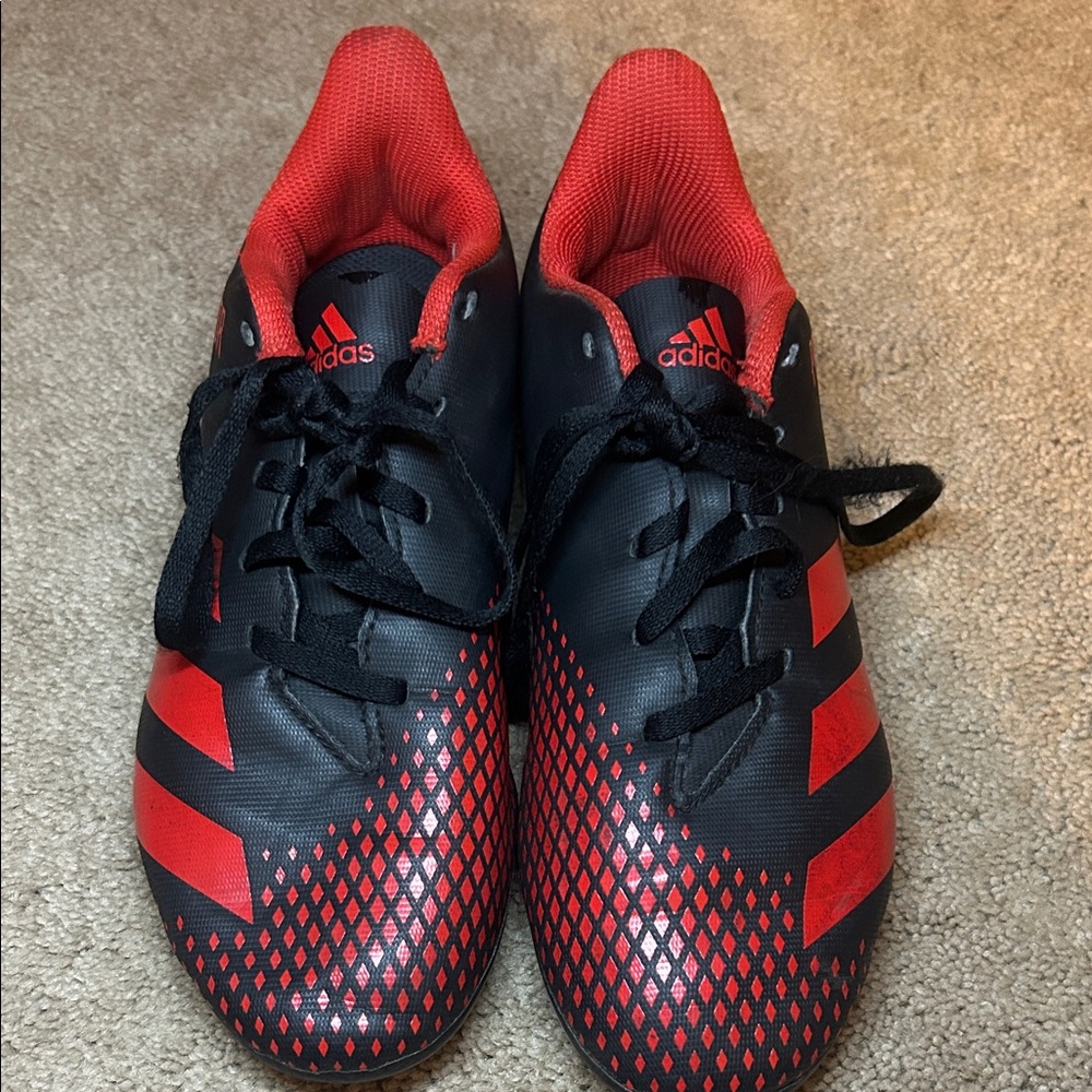 Adidas Predator Black and Red Cleats